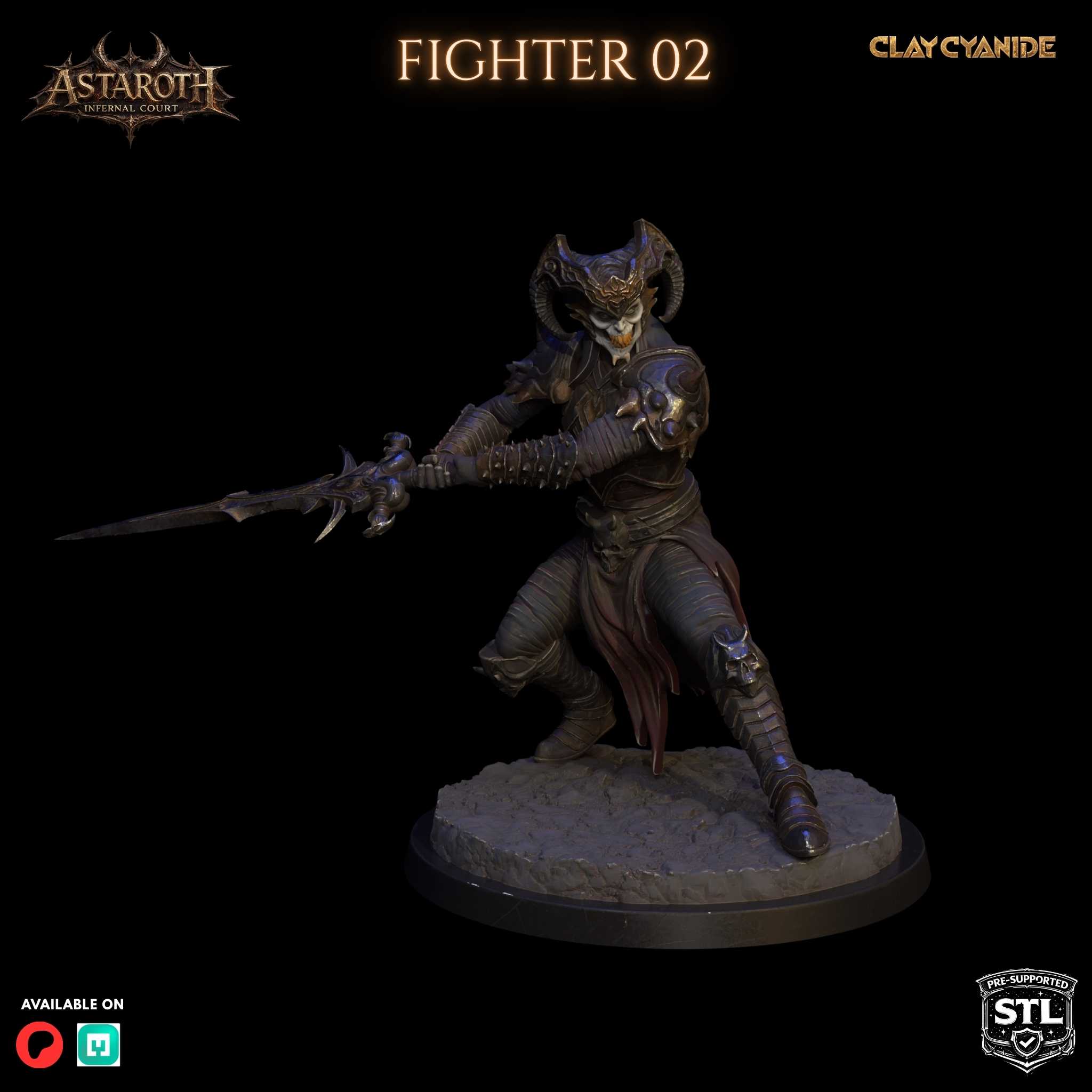 Astaroth Fighter STL variant 2 — Clay Cyanide